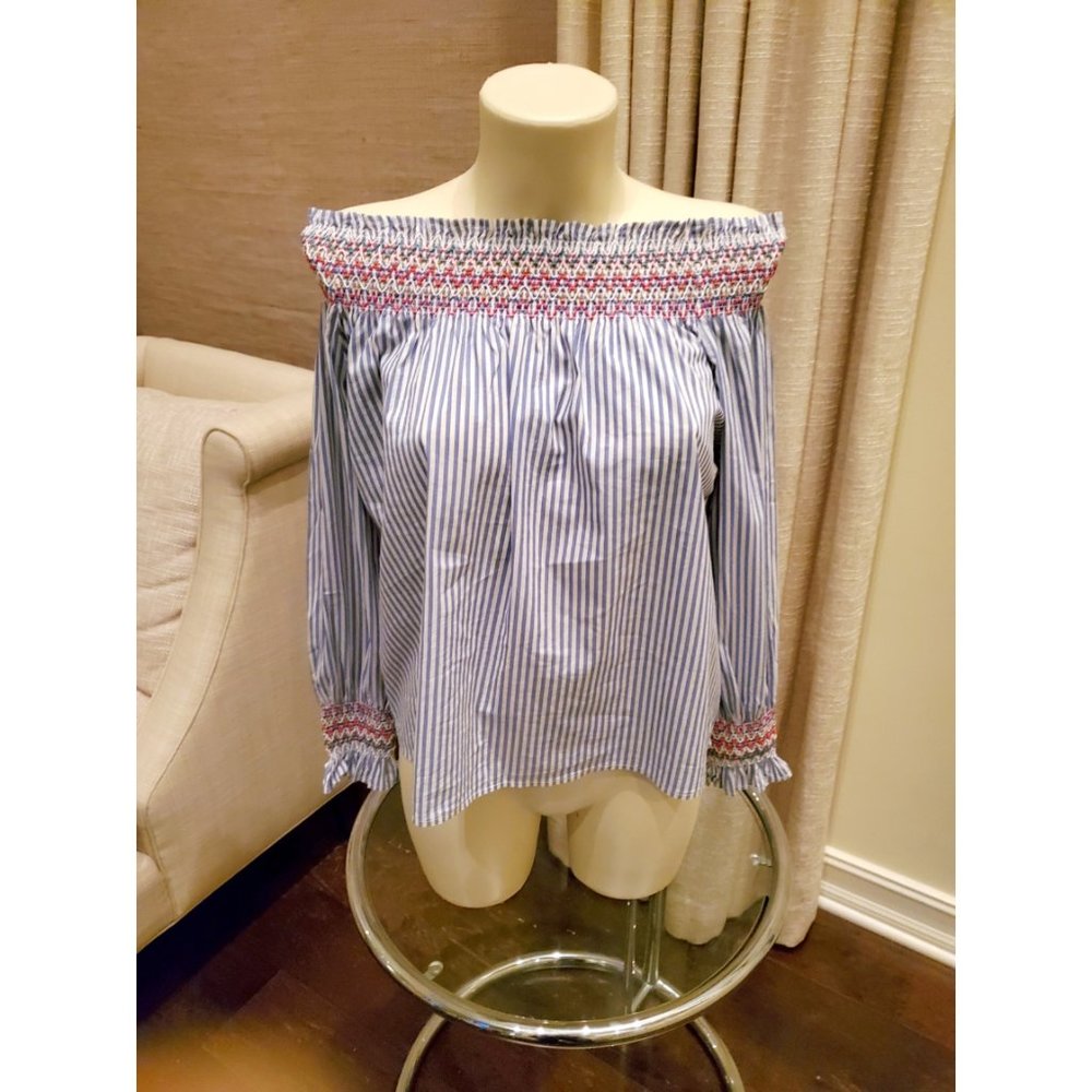 Off Shoulder Striped Blouse (EUC)